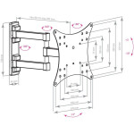 Кронштейн для телевизора Arm Media Mars-04 black