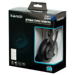 Гарнитура A4Tech HS-100 черный/серый