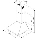 Каминная вытяжка Smeg KSED65PE