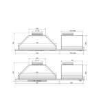 Встраиваемая вытяжка Elikor Врезной блок 52П-400-П3Д белый/белый