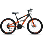 Велосипед Altair MTB FS 24 D темно-серый/оранжевый 2022 г 15" RBK22AL24054