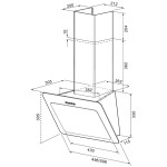 Каминная вытяжка Krona Liva 600 white PB