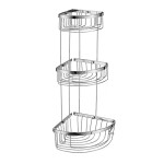 Полка угловая 3-х этаж. хромированная Rainbowl LUX (15*18*22/GL)