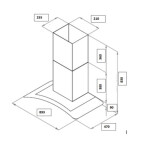 Каминная вытяжка Maunfeld Ancona Plus A 90 нержавеющая сталь/прозрачное с