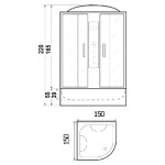 Душевая кабина River Temza 150/150/55 ТН (10000000742)