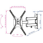 Кронштейн для телевизора Kromax Dix-24 black