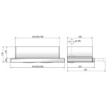 Встраиваемая вытяжка Elikor Интегра 60Н-400-В2Л нержавеющая сталь/нержавеющая сталь