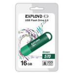 Флеш-накопитель Exployd 16GB-570-зеленый