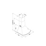 Каминная вытяжка ORE Arc 60 ivory