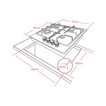 Встраиваемая газовая варочная панель Ginzzu HCG-404