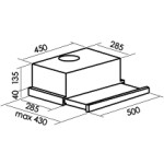 Встраиваемая вытяжка MBS Pilea 150 white