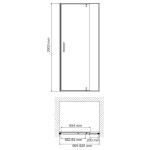 Душевая дверь WasserKraft Elbe 74P04