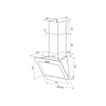 Каминная вытяжка Krona Liva 500 white S