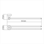 Держатель полотенец рога WasserKraft Donau K-9431