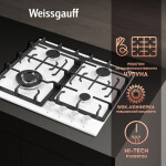 Встраиваемая газовая варочная панель Weissgauff HGG 641 WEB