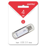 Флеш-диск Smartbuy V-CUT 4GB Silver