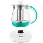 Чайник электрический Kitfort КТ-6130-3 белый/бирюзовый