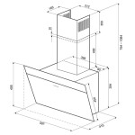 Каминная вытяжка Krona Kristen S 600 white/inox