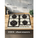 Встраиваемая газовая варочная панель Zigmund & Shtain M 26.6 W