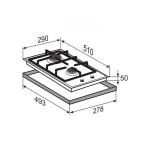 Встраиваемая газовая варочная панель Reex PG-3020LC Ix