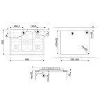 Встраиваемая газовая варочная панель Smeg SRV876POGH