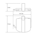 Держатель туалетной бумаги с крышкой WasserKraft Berkel K-6825