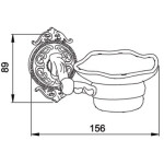 Мыльница настенная Hayta Gabriel Classic Bronze 13904-1/BRONZE (стекло)
