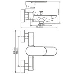 Смеситель для ванны WasserKraft Elbe 7401