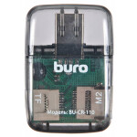 Устройство чтения карт памяти USB2.0 Buro BU-CR-110 черный