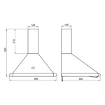 Каминная вытяжка Elikor SA6211WS белый/серебро