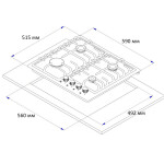 Встраиваемая газовая варочная панель Weissgauff HGG 641 REB