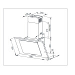 Каминная вытяжка Weissgauff Gamma 60 PB WH