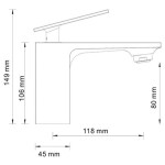 Смеситель для раковины WasserKraft Alme 1503 хром