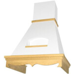 Каминная вытяжка Elikor Бельведер 60П-650-П3Д бежевый/дуб неокрашенный