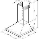 Каминная вытяжка Krona Bella 600 white push button