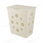 Корзина для белья Альтернатива Плетенка М2030 слоновая кость