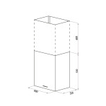 Каминная вытяжка Maunfeld Box Push 40 сталь