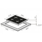 Встраиваемая газовая варочная панель Maunfeld EGHS.64.3ES