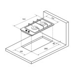 Встраиваемая газовая варочная панель Monsher MHG33BG