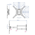 Кронштейн для телевизора Kromax Dix-18 черный