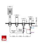 Смеситель для ванны Timo Helmi 4330/00Y-16Y хром/белый