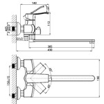 Смеситель для ванны Groneo G22114