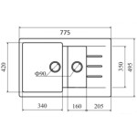 Кухонная мойка Zigmund & Shtain Rechteck 775.2 каменная соль