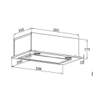 Встраиваемая вытяжка HOMSair Camelia Power 60RD нержавеющая сталь