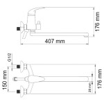 Смеситель для ванны WasserKraft Isen 2602L хром