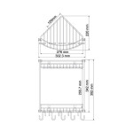 Полка металлическая угловая двойная WasserKraft K-1222