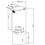 Каминная вытяжка Maunfeld Lee Wall 35 нержавеющая сталь