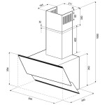 Каминная вытяжка Kronasteel Irida sensor 600 white