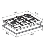 Встраиваемая газовая варочная панель Zigmund & Shtain G 14.7 W
