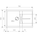 Кухонная мойка Zigmund & Shtain Rechteck 780 млечный путь